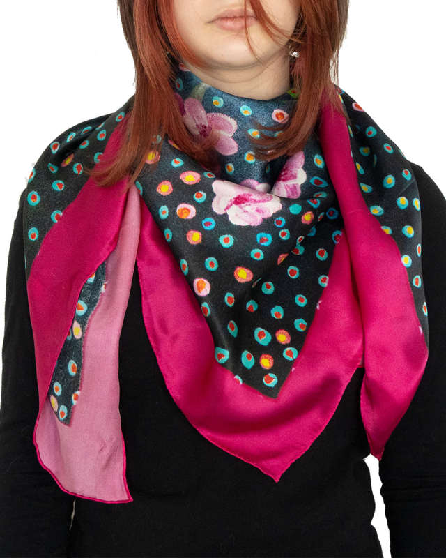 Cherished Cherry Blossoms Silk Scarf